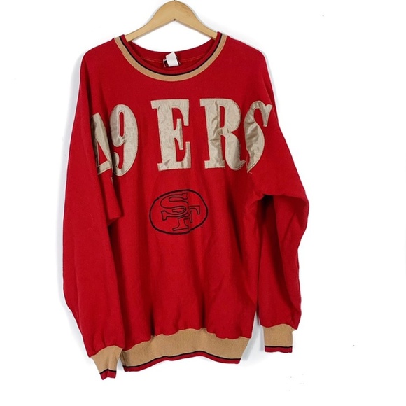 Vintage Other - Vintage 49ers NFL Football Red Crewneck Sweater XL